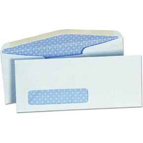 Universal 35203 Security Tinted Window Business Envelope, #10, 4 1/8 x 9 1/2, White (Box of 500)