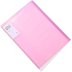 30 Pockets Binder with Plastic Sleeves, Presentation Book with Clear Sheet Protectors, Display 60 Pages Photo Portfolio for Artwork Document Organizer 8.5 X 11 inches Pink