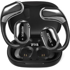 Translation Earbuds Real Time, AI Translator Earbuds with 163 Languages & Accents Translation, OWS Wireless Earphones Long Battery for Travel, Business, Learning, iOS Android (Black)