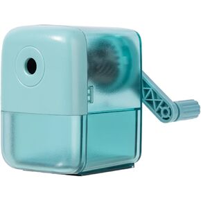 ZQS Manual Pencil Sharpener, Auto-in Hand Crank Pencil, for 6.9-8 mm Pencils and Colored Pencils, for Kids, Students, Classroom, Home and Office, Green