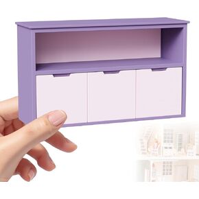1:12 Scale Doll House Accessories and Furniture, Dollhouse Bookshelf Features a Realistic Design, Collectible Miniature Bookcase Toy Gift for Kids & DIY Enthusiasts