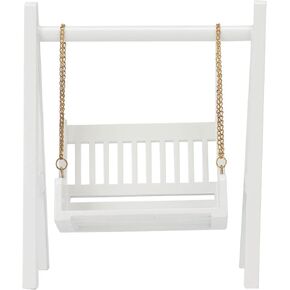 Dollhouse Swing,1/12 Miniature Porch Swing,Dollhouse Garden Swing,Wooden Dollhouse Decorations Swing Chair,Exquisite Mini Dollhouse Decoration Tool