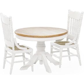 Odoria 1/12 Miniature Kitchen Dining Table and Chairs Dollhouse Furniture Accessories