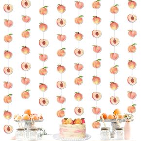 Kreatwow Peach Party Banner Banner Banner Peach Decoring Decor Sweet كزخارف لحفلة الخوخ لفتاة خوخ عيد ميلاد فاكهة أول خوخ عيد ميلاد ديكور استحمام الطفل