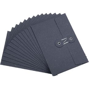PATIKIL 4.5x6.7 Gift Card Envelopes with String Tie Closure, 15 Pcs Christmas Card Holders Greeting Business Card Envelope for Thanksgiving Day Halloween Birthdays Weddings, White