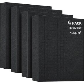4 PCS 16x12x2 Inch Pick and Pluck Foam Inserts for Cases - Professional-Grade Tool, Game Box & Drawer Organizer