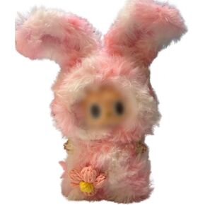 Black Dragon/Pink/White/Blue Dinosaur Brown Bear Fursuit Clothes for Labubu (NO Doll) for Macaron for Big into Energy,Handmade Clothes Set for Labubu of Monsters V1/V2/V3 (Gery Totoro)