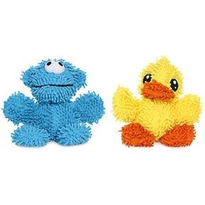 MIGHTY- Microfiber Ball Monster - Made with Squeaker Balls and Minimal Stuffing. Strong & Tough. Interactive Play Dog Toy. Machine Washable & Floats (2 Combo Pack)