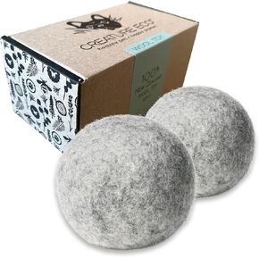 Creature ECO 100% Organic Wool Dog Balls 2-Pack - All Natural Large Dog Ball- Eco Friendly Wool Dog Toy - Safe for Your Pet & The Planet
