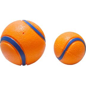 Dog Toy Ball,Rubber Sound-Producing Toy Ball, with a Groove Design That is Resistant to Bites, Has a High Bounce, Dog Training Interactive Pet Toy, Relieving Pet Anxiety,Pack of 2