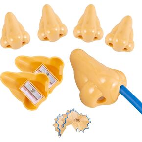 12 Pcs Nose Manual Pencil Sharpener - Double Hole Sharpener Novelty School Supplies for Kids Students Classroom Pencil Sharpener Set for Gifts, Birthday Party Favors,Teacher Rewards and Prizes