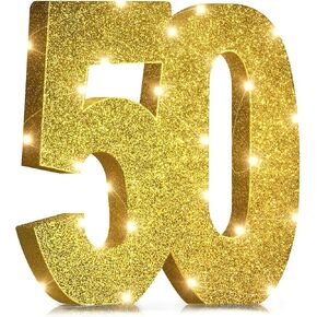 ToCome 50th Birthday Party Decorations 12x12 Inch Anniversary 50th Centerpiece Table Decorations