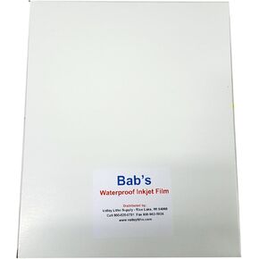 BAB'S Premium Waterproof Inkjet Film For Positives 11" x 17" - 100 Sheets