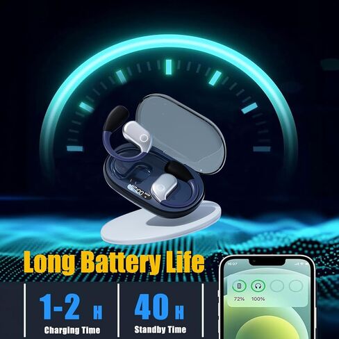 Translation Earbuds Real Time,Audifonos Traductores Inglés español,AI Languages Translator Earbuds,Translating Headphones Bone Conduction,Bluetooth Translation Earbuds,M82 Black in Saudi Arabia