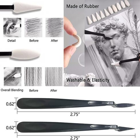 99 PCS Drawing Set, with 50 Page Drawing Pad, Coloring Book,Sketching, Graphite, Charcoal, Coloring Pencils, Blending Tools, Art Supplies Pencil Kit for Artists Adults Beginner Family Friends in Saudi Arabia