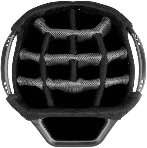 Bag Boy Chiller Golf Cart Bag, 14 Way Top with Full Length Individual Dividers, Dedicated Putter Well, Removable Cooler, 12 Pockets, Black/Red/Silver in Saudi Arabia