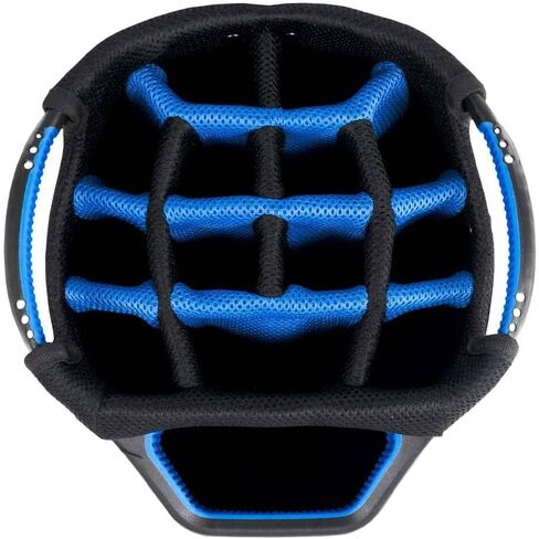 Bag Boy Chiller Golf Cart Bag, 14 Way Top with Full Length Individual Dividers, Dedicated Putter Well, Removable Cooler, 12 Pockets, Black/Red/Silver in Saudi Arabia