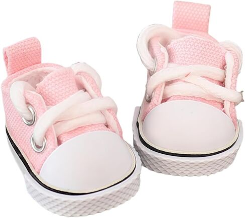 3 Pieces Doll Clothes Set Accessories, Mini Doll Canvas Sneakers Glasses Water Bottle Bag Decoration for 17cm Dolls, Mini Finger Shoes, Cute Outfit Clothing Accessory for 1st/2nd/3rd Gen Monsters Doll in Saudi Arabia