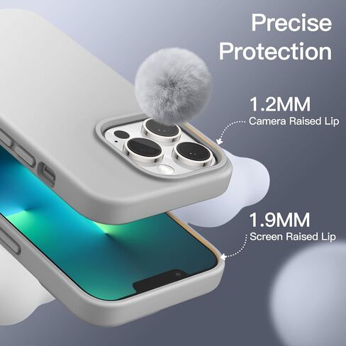 حافظة JETech من السيليكون لهاتف iPhone 13 Pro Max مقاس 6.7 بوصة، حافظة هاتف واقية لكامل الجسم ذات ملمس حريري ناعم، غطاء مقاوم للصدمات مع بطانة من الألياف الدقيقة (أسود) in Kuwait