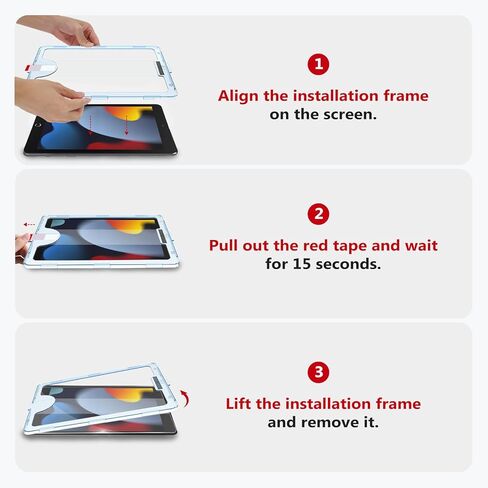 واقي شاشة من بيرسيم متوافق مع iPad Air 11 بوصة 2024 (M2)، زجاج مقسى، فائق الوضوح، مضاد للخدش، صديق للحافظة، مجموعة EZ، عبوة واحدة in Kuwait