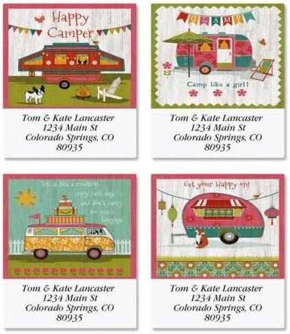 Colorful Images Gone Fishing Classic Personalized Return Address Labels - Set of 240, Self-Adhesive Stickers, 5/8" x 2" in Saudi Arabia