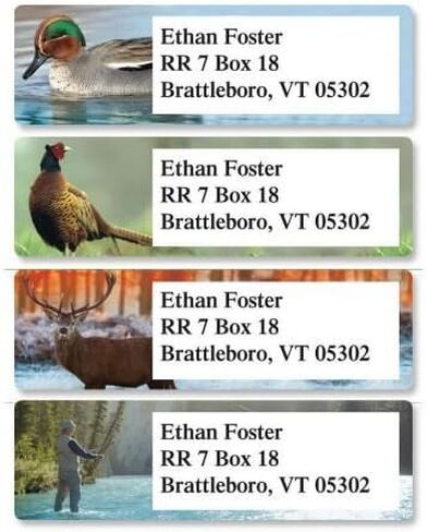 Colorful Images Gone Fishing Classic Personalized Return Address Labels - Set of 240, Self-Adhesive Stickers, 5/8" x 2" in Saudi Arabia