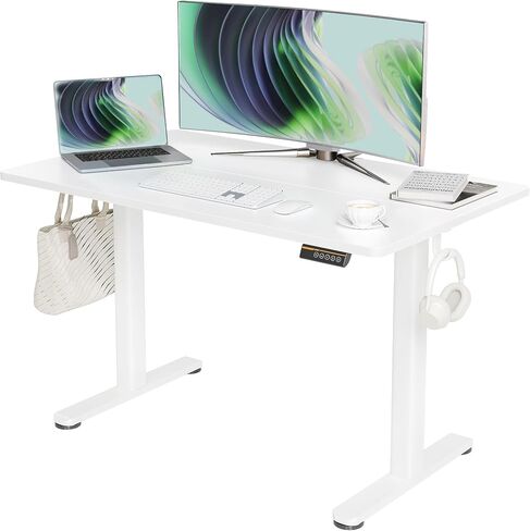 مكتب Seang Electric Standing Desk ، مكتب الطول القابل للتعديل مع 3 مسبقات للذاكرة ، 48 × 24 بوصة. in Kuwait