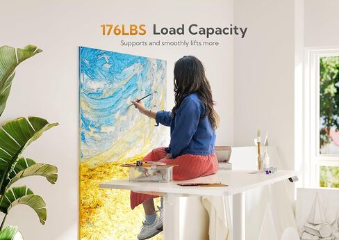 مكتب Seang Electric Standing Desk ، مكتب الطول القابل للتعديل مع 3 مسبقات للذاكرة ، 48 × 24 بوصة. in Kuwait