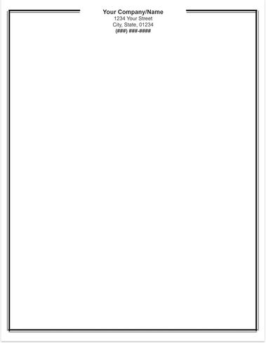Premium Custom Printed Letterhead Stationery 100 Pack - 8.5" x 11" Standard Letter - Recycled, Smooth, Linen, Etc. - Made in the U.S.A. (Line Break) in Kuwait