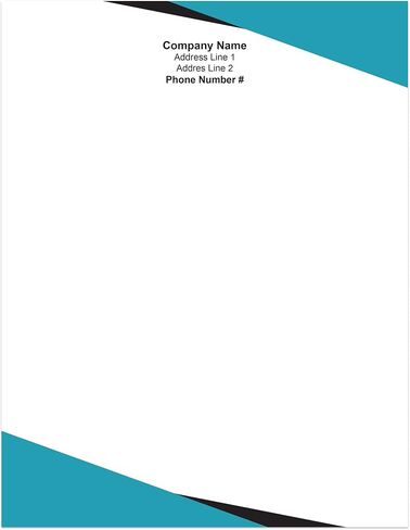 Premium Custom Printed Letterhead Stationery 100 Pack - 8.5" x 11" Standard Letter - Recycled, Smooth, Linen, Etc. - Made in the U.S.A. (Line Break) in Kuwait
