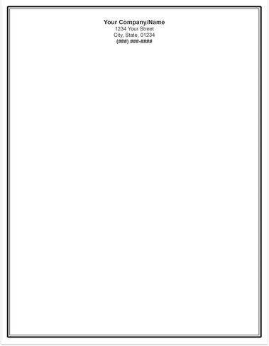 Premium Custom Printed Letterhead Stationery 100 Pack - 8.5" x 11" Standard Letter - Recycled, Smooth, Linen, Etc. - Made in the U.S.A. (Line Break) in Kuwait