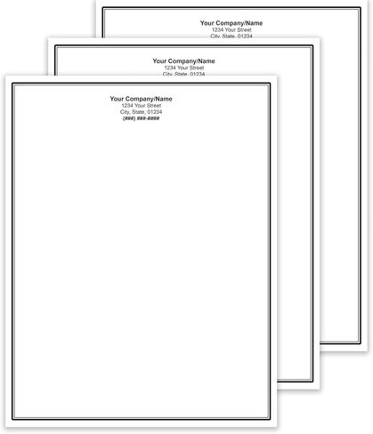Premium Custom Printed Letterhead Stationery 100 Pack - 8.5" x 11" Standard Letter - Recycled, Smooth, Linen, Etc. - Made in the U.S.A. (Line Break) in Kuwait