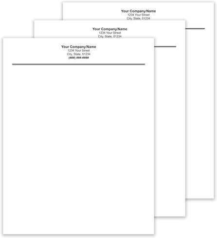Premium Custom Printed Letterhead Stationery 100 Pack - 8.5" x 11" Standard Letter - Recycled, Smooth, Linen, Etc. - Made in the U.S.A. (Line Break) in Kuwait