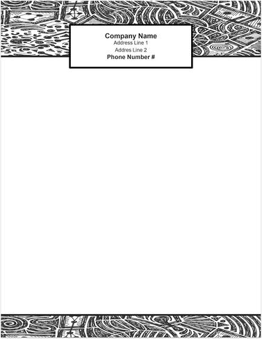 Premium Custom Printed Letterhead Stationery 100 Pack - 8.5" x 11" Standard Letter - Recycled, Smooth, Linen, Etc. - Made in the U.S.A. (Line Break) in Kuwait