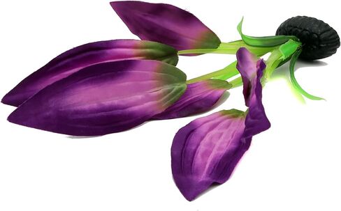 Silk Aquarium Plants for Betta Fish Tank, 2 Pcs 8 Inch Small Silk Aquarium Plant Aquatic Water Grass Decoration, Purple in Kuwait