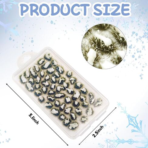 Warmtree 1 Box Snow Static Grass Bushy Tufts Lowland Shrubs Scenery DIY Miniature for Train Landscape Railroad Scenery Sand Military Layout Model War Gaming Terrain (Snowy Winter Green) in Saudi Arabia