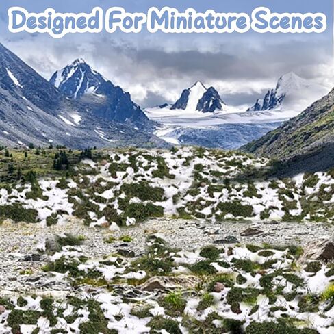 Warmtree 1 Box Snow Static Grass Bushy Tufts Lowland Shrubs Scenery DIY Miniature for Train Landscape Railroad Scenery Sand Military Layout Model War Gaming Terrain (Snowy Winter Green) in Saudi Arabia