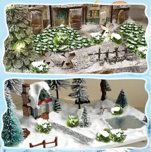 Warmtree 1 Box Snow Static Thffts Tufts Lowland Shrubs Scenery DIY مصغرة للقطار المناظر الطبيعية للسكك الحديدية المشهد الرمال تخطيط العسكرية النموذجية الحرب التضاريس (الشتاء الخضراء) in Saudi Arabia