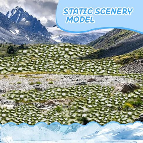 Warmtree 1 Box Snow Static Thffts Tufts Lowland Shrubs Scenery DIY مصغرة للقطار المناظر الطبيعية للسكك الحديدية المشهد الرمال تخطيط العسكرية النموذجية الحرب التضاريس (الشتاء الخضراء) in Saudi Arabia