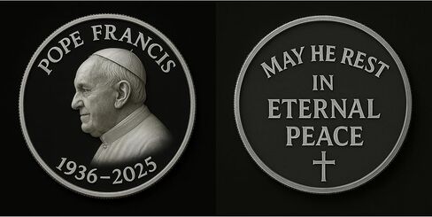 Pope Francis Memorial Coin - Catholic Collectible Brass Token - Limited Edition Keepsake -Religion Coin (Gold Color) in Saudi Arabia