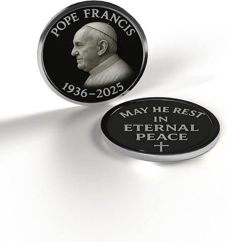 Pope Francis Memorial Coin - Catholic Collectible Brass Token - Limited Edition Keepsake -Religion Coin (Gold Color) in Saudi Arabia