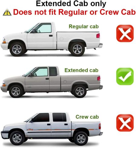 عدسة دخان ضوء الفرامل الثالثة الثالثة، كابينة الطاقم العادية فقط متوافقة مع مجموعة مصابيح التوقف العالية للتركيب 1994-2004 Chevy S10 GMC Sonoma in Kuwait