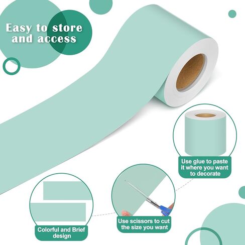 Fuutreo 65.6 ft Cottage Blue Bulletin Board Borders Die Cut Straight Rolled Border Trim for School Classroom Bulletin Board Decoration Chalkboard Home Office Party Decor in Saudi Arabia