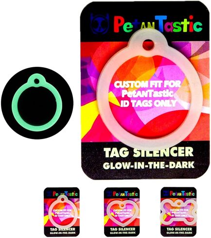 Dog Tag Silencers for PetANTastic dog or cat tag only, Glow in The Dark Silencer to Quiet Noisy Pet Tags in Kuwait