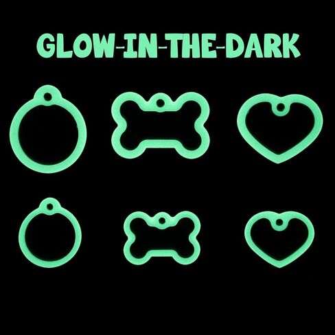 Dog Tag Silencers for PetANTastic dog or cat tag only, Glow in The Dark Silencer to Quiet Noisy Pet Tags in Kuwait