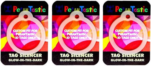 Dog Tag Silencers for PetANTastic dog or cat tag only, Glow in The Dark Silencer to Quiet Noisy Pet Tags in Kuwait