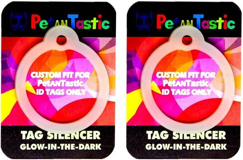 Dog Tag Silencers for PetANTastic dog or cat tag only, Glow in The Dark Silencer to Quiet Noisy Pet Tags in Kuwait