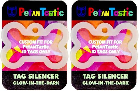 Dog Tag Silencers for PetANTastic dog or cat tag only, Glow in The Dark Silencer to Quiet Noisy Pet Tags in Kuwait