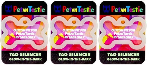 Dog Tag Silencers for PetANTastic dog or cat tag only, Glow in The Dark Silencer to Quiet Noisy Pet Tags in Kuwait