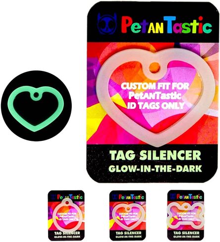 Dog Tag Silencers for PetANTastic dog or cat tag only, Glow in The Dark Silencer to Quiet Noisy Pet Tags in Kuwait